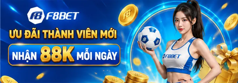 F8BET ưu đãi thành viên mới nhận 88K mỗi ngày