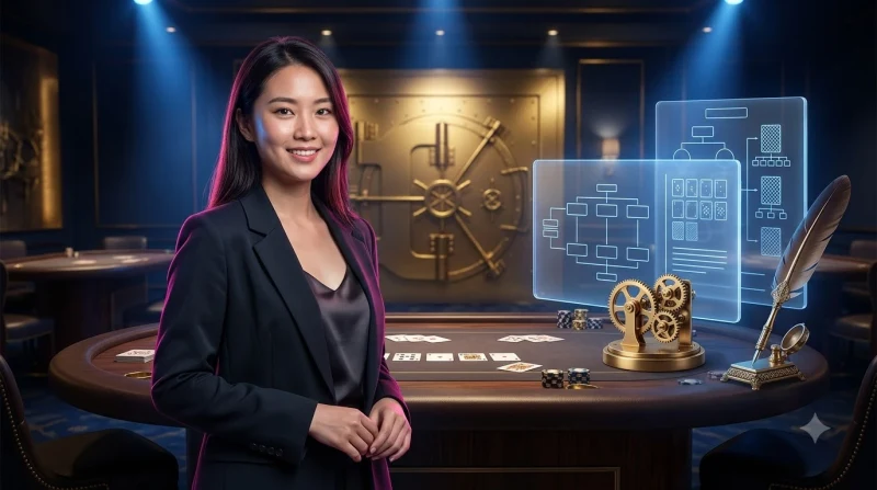ban-choi-phom-4-nguoi-voi-bai-duoc-chia-va-chip-vang-o-giua-minh-hoa-luat-choi-f8bet Bàn chơi phỏm 4 người với bài được chia và chip vàng ở giữa, minh họa luật chơi F8BET