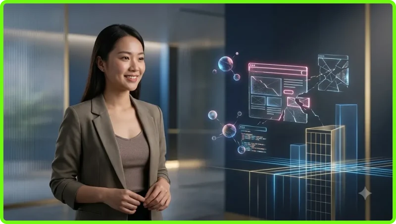 Điện thoại thông minh hiển thị trang lỗi kết nối, ánh sáng neon và vàng trên bàn bóng, minh họa tầm quan trọng của việc xử lý lỗi website sớm