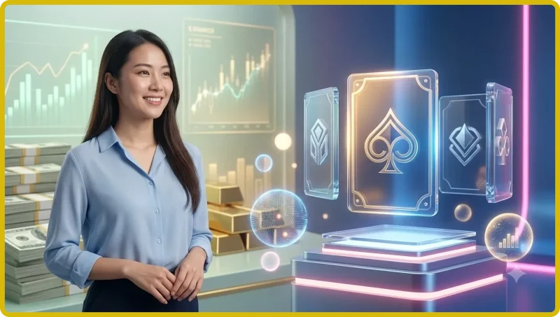 Không gian bàn blackjack chuyên nghiệp với ánh sáng sân khấu