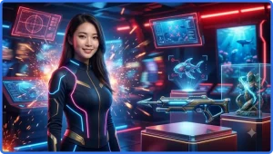 Thế giới bắn cá F8BET dưới đại dương với các loài cá đầy màu sắc và sinh vật biển phát sáng